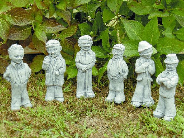 Leprechauns Set of Six Garden Concrete Statues